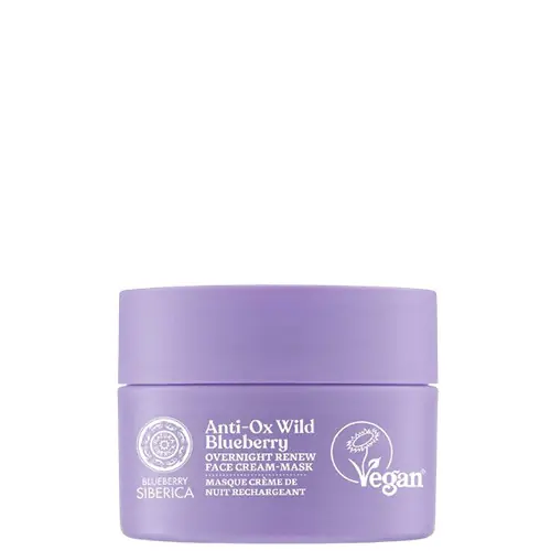 Prémium Natura Siberica Anti-Ox Wild Blueberry Bőrmegújító éjszakai arckrém-maszk 50 ml